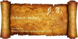 Juhász Noémi névjegykártya